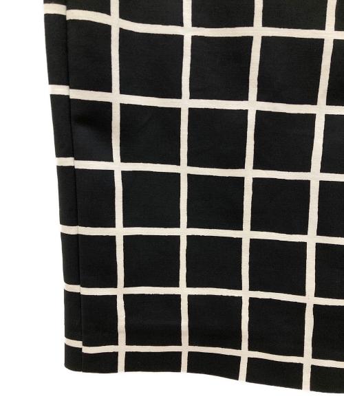 marimekko（マリメッコ）marimekko (マリメッコ) 半袖チェックワンピース ブラック サイズ:34 未使用品の古着・服飾アイテム