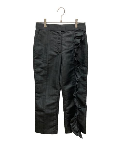 MSGM（エムエスジーエム）MSGM (エムエスジーエム) フリルパンツ ブラック サイズ:38の古着・服飾アイテム