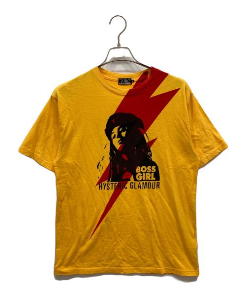 Hysteric Glamour（ヒステリックグラマー）Hysteric Glamour (ヒステリックグラマー) BOSS GIRL Tシャツ イエロー×レッド サイズ:Ⅿの古着・服飾アイテム