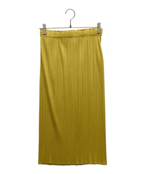 ISSEY MIYAKE（イッセイミヤケ）ISSEY MIYAKE (イッセイミヤケ) プリーツスカート イエロー サイズ:Sの古着・服飾アイテム
