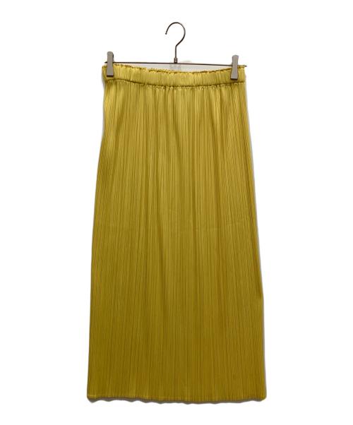 ISSEY MIYAKE（イッセイミヤケ）ISSEY MIYAKE (イッセイミヤケ) プリーツスカート イエロー サイズ:Sの古着・服飾アイテム