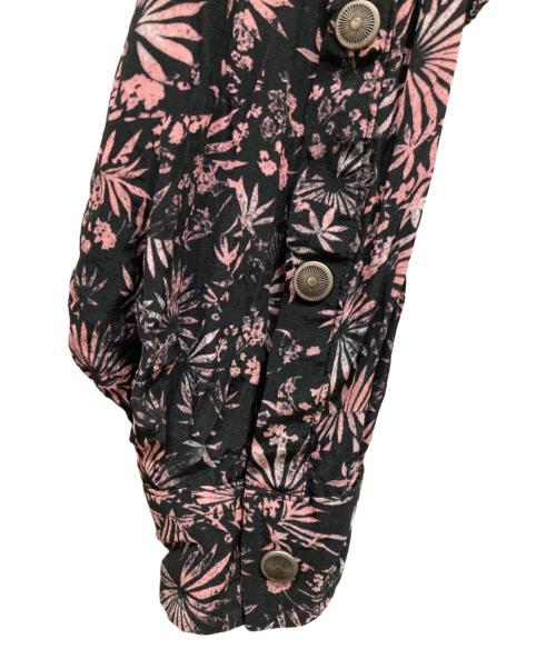 DIESEL（ディーゼル）DIESEL (ディーゼル) レーヨンシャツワンピース ブラック×ピンク サイズ:SIZE XXSの古着・服飾アイテム