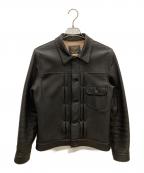 Y'2 leatherワイツーレザー）の古着「DEER SKIN 1st TYPE JACKET」｜ブラック