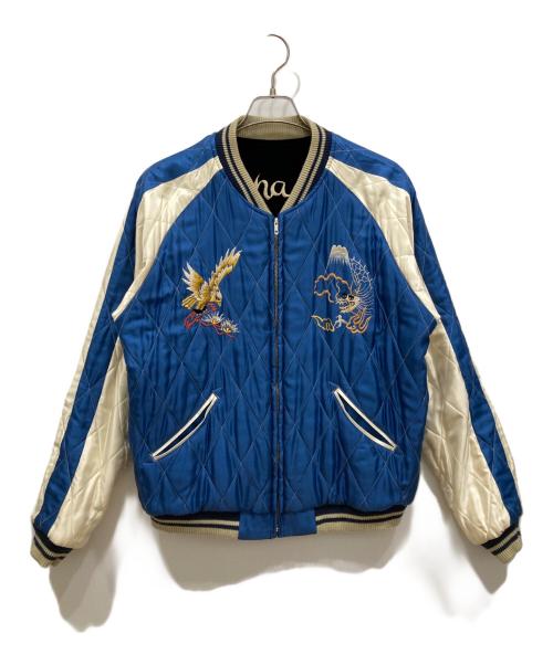 東洋エンタープライズ（トウヨウエンタープライズ）東洋エンタープライズ (トウヨウエンタープライズ) Mid 1950s Style Velveteen Souvenir Jacket “WHITE TIGER” × “EAGLE”  ブラック サイズ:XLの古着・服飾アイテム