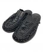 KEEN×Engineered Garmentsキーン×エンジニアドガーメンツ）の古着「UNEEK PREMIUM LEATHER SLIDE」｜ブラック