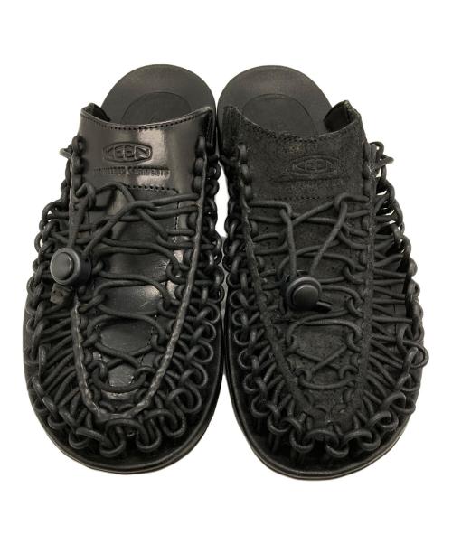 KEEN（キーン）KEEN (キーン) Engineered Garments (エンジニアードガーメンツ) UNEEK PREMIUM LEATHER SLIDE ブラック サイズ:SIZE 26.5cmの古着・服飾アイテム