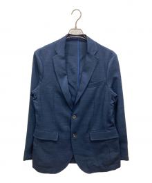 CROWDED CLOSET（クラウデッドクローゼット）の古着「スラブツイルテーラードジャケット」｜ネイビー