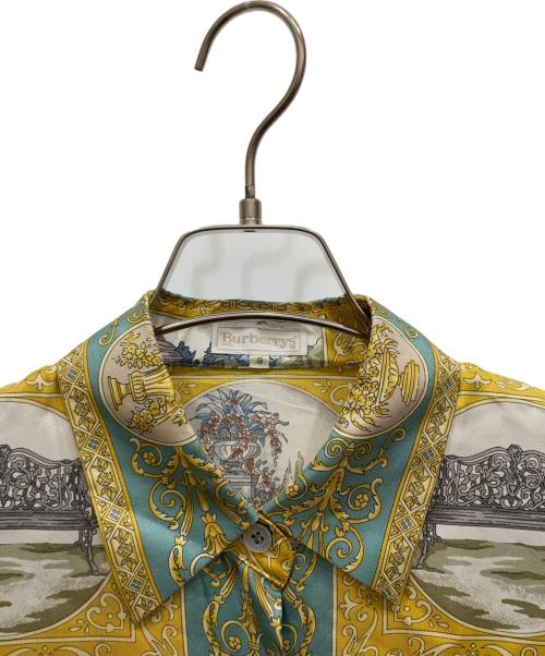 Burberry's（バーバリー）Burberry's (バーバリーズ) シルクシャツ イエロー サイズ:9の古着・服飾アイテム