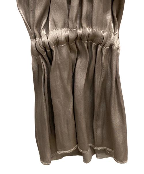 anuans（アニュアンス）anuans (アニュアンス) ネックフリルギャザーブラウス ベージュ サイズ:SIZE Freeの古着・服飾アイテム