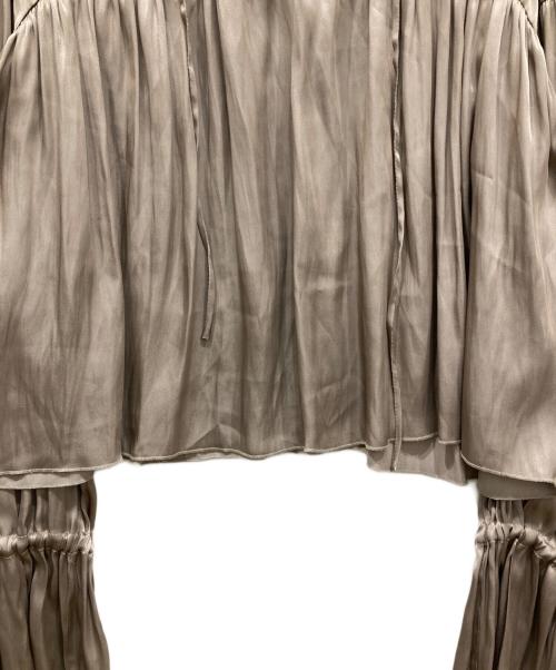 anuans（アニュアンス）anuans (アニュアンス) ネックフリルギャザーブラウス ベージュ サイズ:SIZE Freeの古着・服飾アイテム