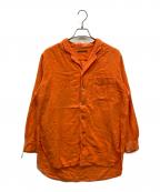 Y'sワイズ）の古着「80’sオープンカラービッグシャツ」｜オレンジ