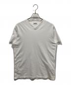 MONCLERモンクレール）の古着「サイドロゴVネックTシャツ」｜ホワイト