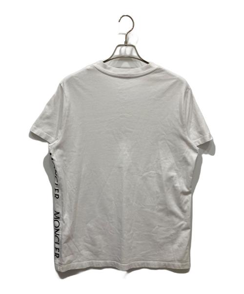 MONCLER（モンクレール）MONCLER (モンクレール) サイドロゴVネックTシャツ ホワイト サイズ:Ⅼの古着・服飾アイテム