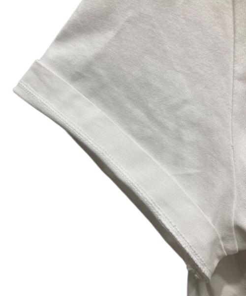 MONCLER（モンクレール）MONCLER (モンクレール) サイドロゴVネックTシャツ ホワイト サイズ:Ⅼの古着・服飾アイテム