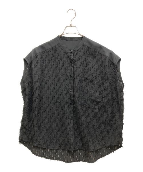 chignon（シニヨン）chignon (シニヨン) カットジャガードブラウス ブラック サイズ:SIZE Free 未使用品の古着・服飾アイテム