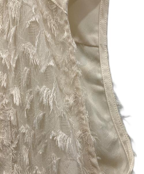 chignon（シニヨン）chignon (シニヨン) カットジャガードブラウス ホワイト サイズ:SIZE Freeの古着・服飾アイテム