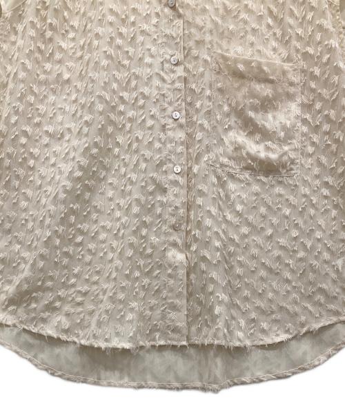 chignon（シニヨン）chignon (シニヨン) カットジャガードブラウス ホワイト サイズ:SIZE Freeの古着・服飾アイテム