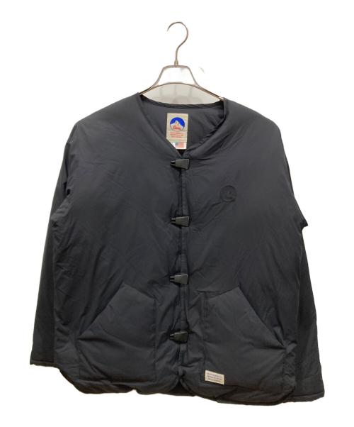GERRY（ジェリー）GERRY (ジェリー) NOCOLLAR DOWN JACKET ブラック サイズ:SIZE Lの古着・服飾アイテム