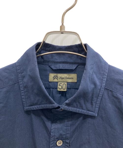 NIGEL CABOURN（ナイジェルケーボン）NIGEL CABOURN (ナイジェルケーボン) コットンシャツ ネイビー サイズ:SIZE 50の古着・服飾アイテム