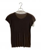PLEATS PLEASEプリーツプリーズ）の古着「プリーツカットソー」｜ブラウン