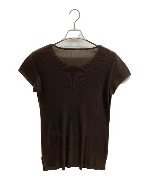 PLEATS PLEASE（プリーツプリーズ）PLEATS PLEASE (プリーツプリーズ) プリーツカットソー ブラウン サイズ:-の古着・服飾アイテム