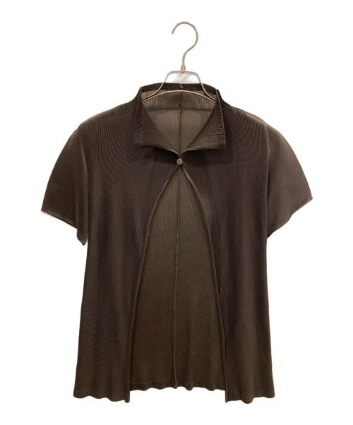 PLEATS PLEASE（プリーツプリーズ）PLEATS PLEASE (プリーツプリーズ) プリーツカーディガン ブラウン サイズ:freeの古着・服飾アイテム