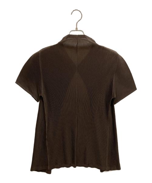 PLEATS PLEASE（プリーツプリーズ）PLEATS PLEASE (プリーツプリーズ) プリーツカーディガン ブラウン サイズ:freeの古着・服飾アイテム