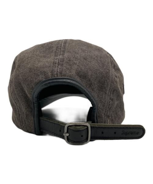 SUPREME（シュプリーム）Supreme (シュプリーム) Denim Leather Visor Camp Cap ブラックの古着・服飾アイテム