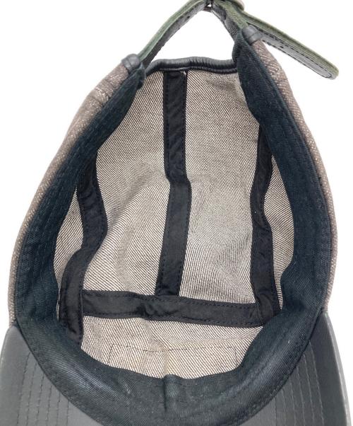SUPREME（シュプリーム）Supreme (シュプリーム) Denim Leather Visor Camp Cap ブラックの古着・服飾アイテム