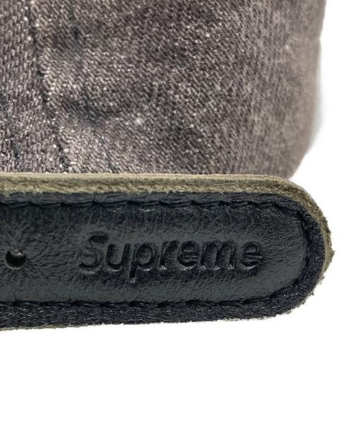 SUPREME（シュプリーム）Supreme (シュプリーム) Denim Leather Visor Camp Cap ブラックの古着・服飾アイテム