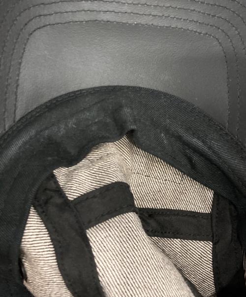 SUPREME（シュプリーム）Supreme (シュプリーム) Denim Leather Visor Camp Cap ブラックの古着・服飾アイテム