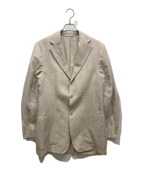 BOSS HUGO BOSS（ボス ヒューゴボス）BOSS HUGO BOSS (ボス ヒューゴボス) リネンテーラードジャケット ベージュ サイズ:44の古着・服飾アイテム