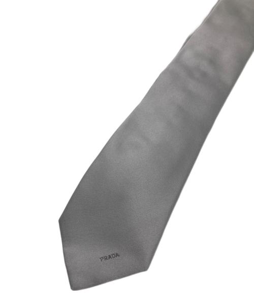 PRADA（プラダ）PRADA (プラダ) シルクネクタイ グレー サイズ:-の古着・服飾アイテム