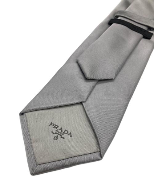 PRADA（プラダ）PRADA (プラダ) シルクネクタイ グレー サイズ:-の古着・服飾アイテム