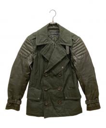 RALPH LAUREN BlackLabel（ラルフローレンブラックレーベル）の古着「モーターサイクルレザースリーブPコート」｜ブラック