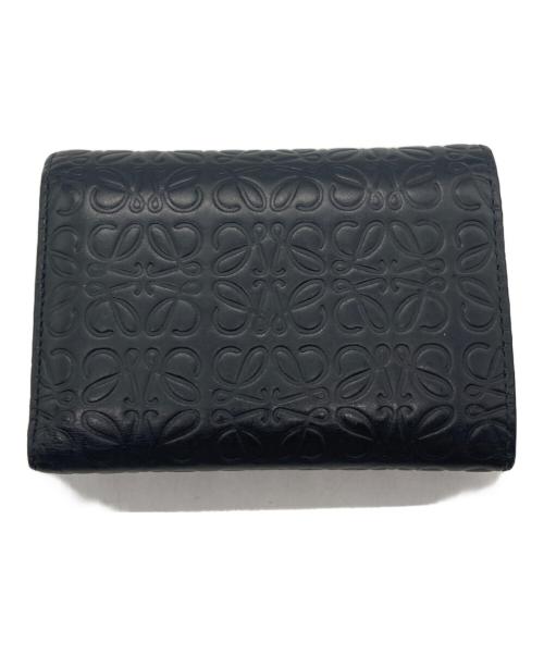 LOEWE（ロエベ）LOEWE (ロエベ) リピートアナグラムウォレット ブラックの古着・服飾アイテム