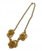 KENZOケンゾー）の古着「フラワーモチーフネックレス」｜ゴールド