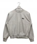 stussyステューシー）の古着「LETTERMAN CREW」｜グレー