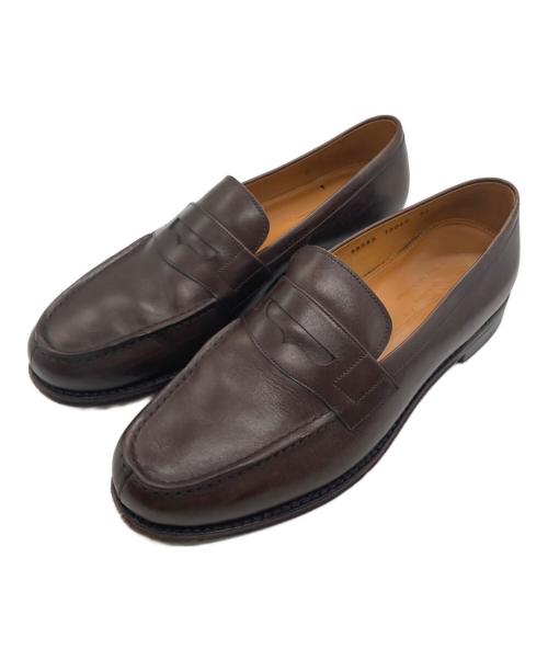 Jalan Sriwijaya（ジャランスリウァヤ）Jalan Sriwijaya (ジャランスリウァヤ) カーフレザーコインローファー ブラウン サイズ:SIZE 8 1/2の古着・服飾アイテム