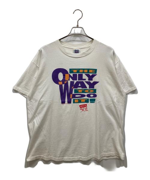 LEVI'S（リーバイス）LEVI'S (リーバイス) 90’ｓプリントTシャツ ホワイト サイズ:XLの古着・服飾アイテム