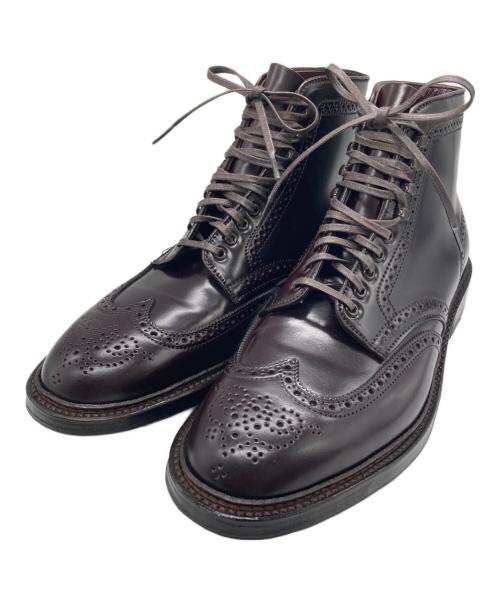 Alden（オールデン）ALDEN (オールデン) コードバンウィングチップレザーブーツ バーガンディー サイズ:SIZE 8Dの古着・服飾アイテム