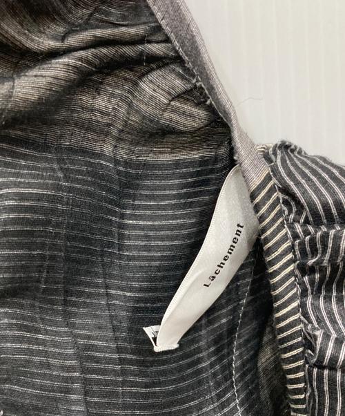 Lachement（ラシュモン）LACHEMENT (ラシュモン) ボーダーバックオープンワンピース グレー サイズ:36の古着・服飾アイテム