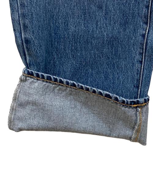 UNGRID（アングリッド）UNGRID (アングリッド) ハイウエストワイドストレートデニムパンツ インディゴ サイズ:63.5cm (W25) 未使用品の古着・服飾アイテム