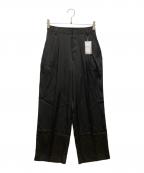 SLOBE IENAスローブ イエナ）の古着「サテンタックパンツ」｜ブラック