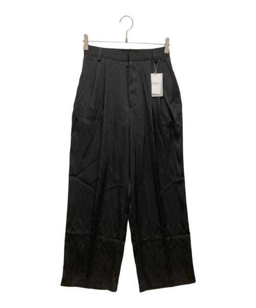 SLOBE IENA（スローブ イエナ）SLOBE IENA (スローブ イエナ) サテンタックパンツ ブラック サイズ:38 未使用品の古着・服飾アイテム