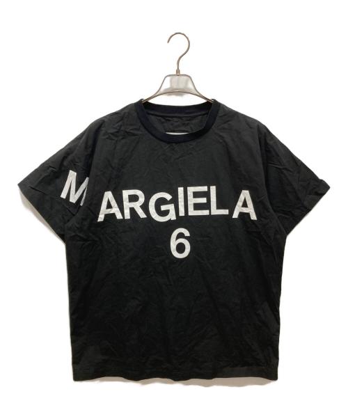 MM6 Maison Margiela（エムエムシックスメゾンマルジェラ）MM6 Maison Margiela (エムエムシックスメゾンマルジェラ) ロゴカットソー ブラック サイズ:Ⅿの古着・服飾アイテム