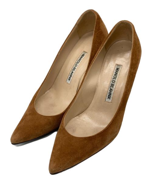 Manolo Blahnik（マノロブラニク）Manolo Blahnik (マノロブラニク) ヒールパンプス ブラウン サイズ: 34 1/2の古着・服飾アイテム