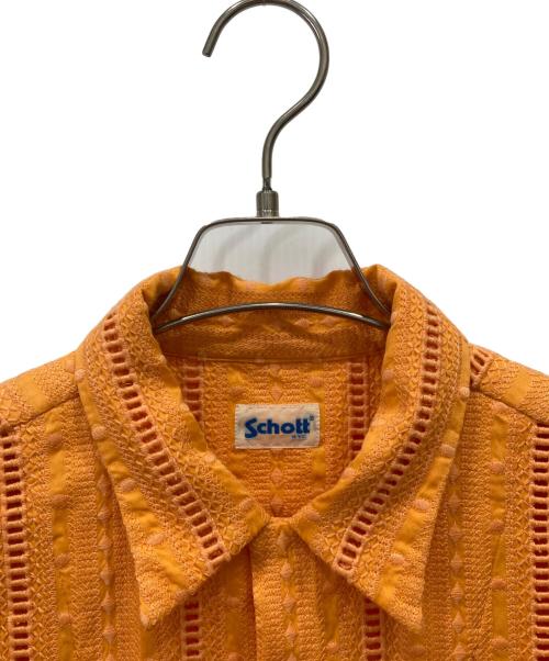 Schott（ショット）Schott (ショット) CR SHIRT EMBROIDERY オレンジ サイズ:2XLの古着・服飾アイテム