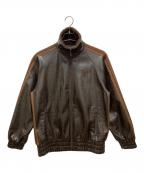 Needlesニードルズ）の古着「Track Jacket - FAUX LTHR」｜ブラウン