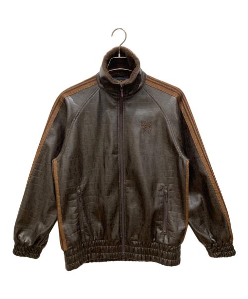 Needles（ニードルズ）Needles (ニードルズ) Track Jacket - FAUX LTHR ブラウン サイズ:XSの古着・服飾アイテム